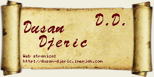 Dušan Đerić vizit kartica